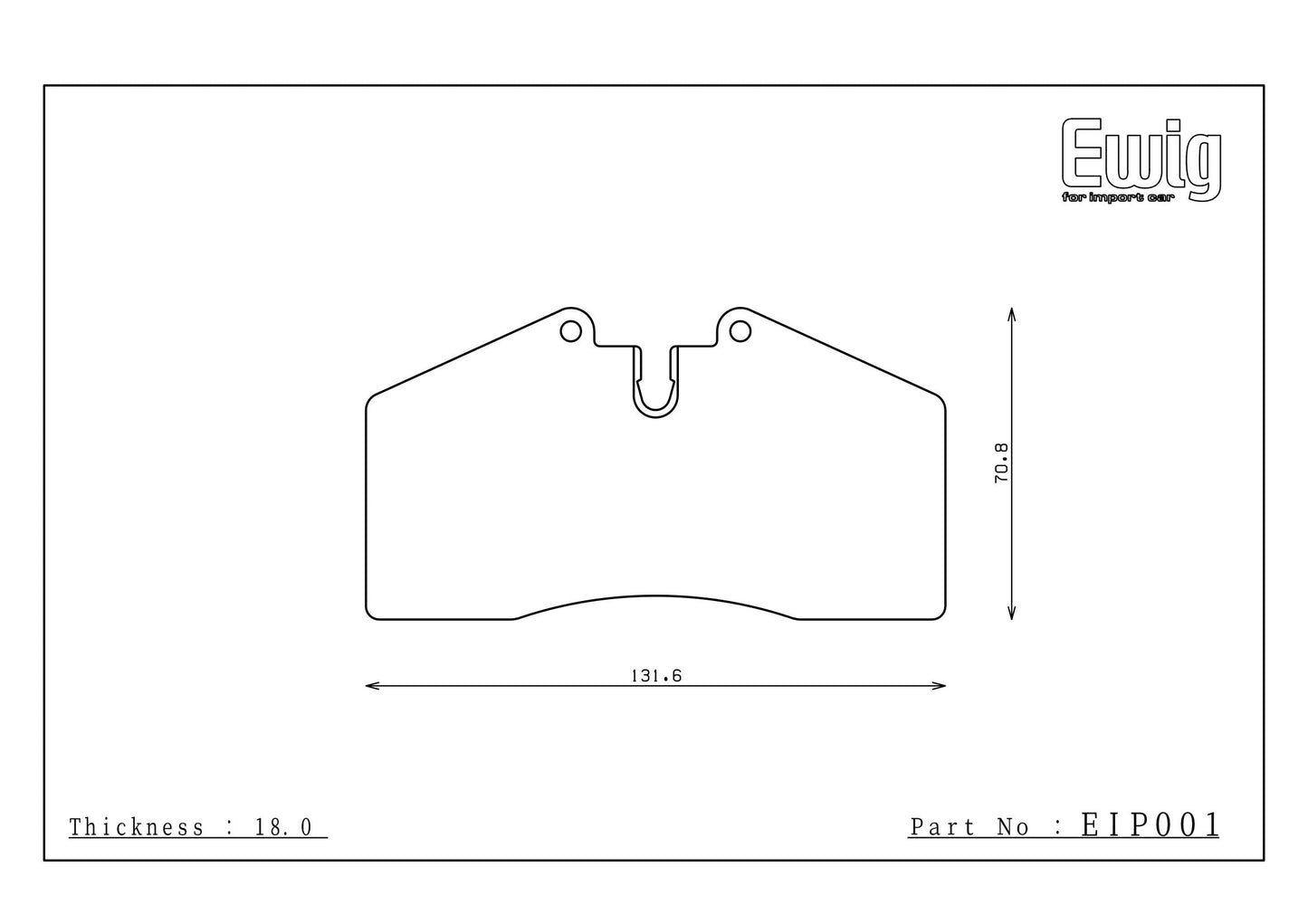 Endless Racing Brake Pads - EIP001