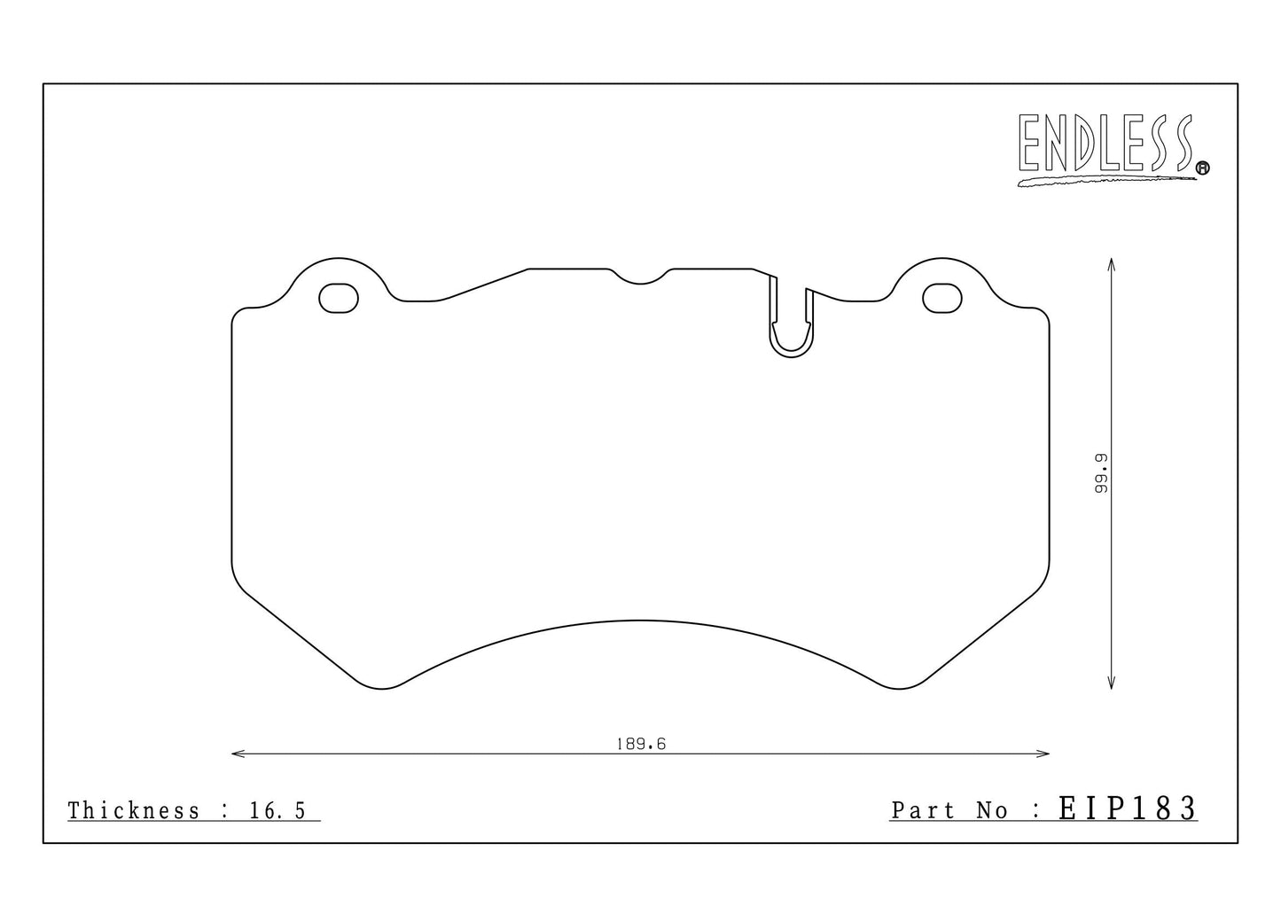 Endless Racing Brake Pads - EIP183
