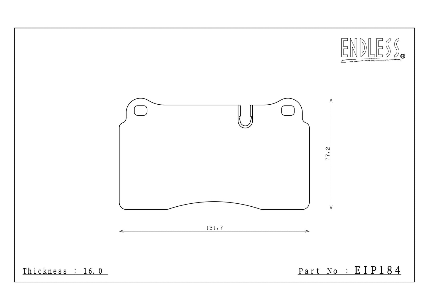 Endless Racing Brake Pads - EIP184