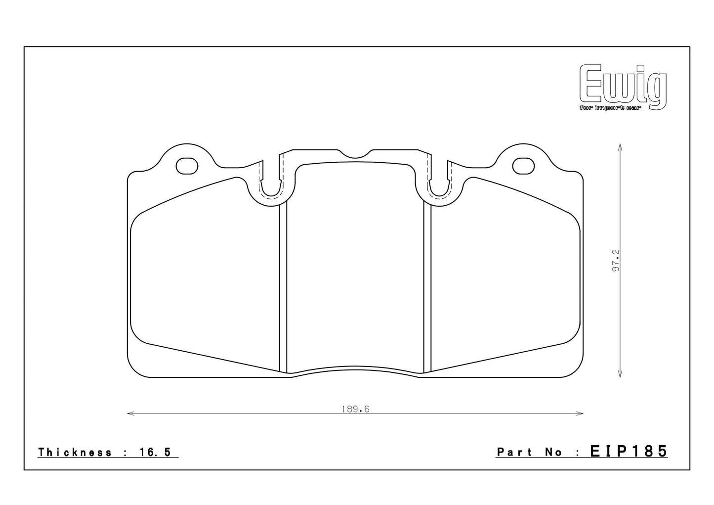 Endless Racing Brake Pads - EIP185