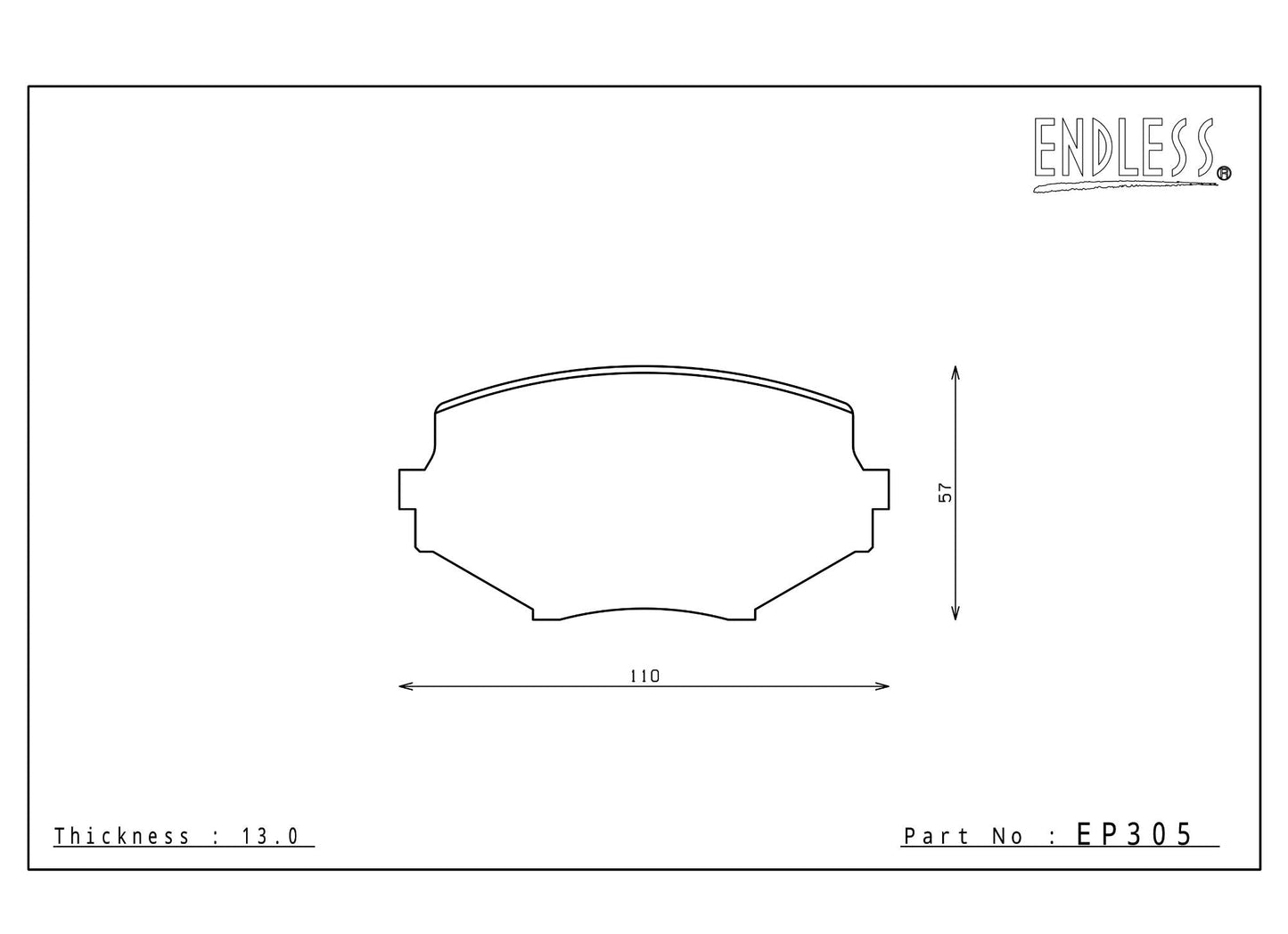 Endless Racing Brake Pads - EP305