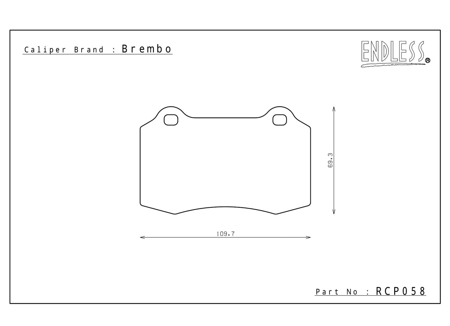 Endless Racing Brake Pads - RCP058