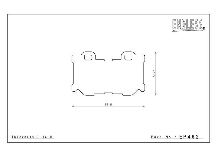 Endless Front & Rear Brake Pad Kit- Fits Infinity Q50, Nissian 370z, & More - EP461/EP462