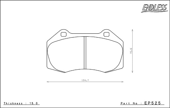 Endless Front & Rear Brake Pad Kit- Fits 16-19 MX-5 Miata w/Brembo Caliper (MX-5 Cup) - EP525/EP432