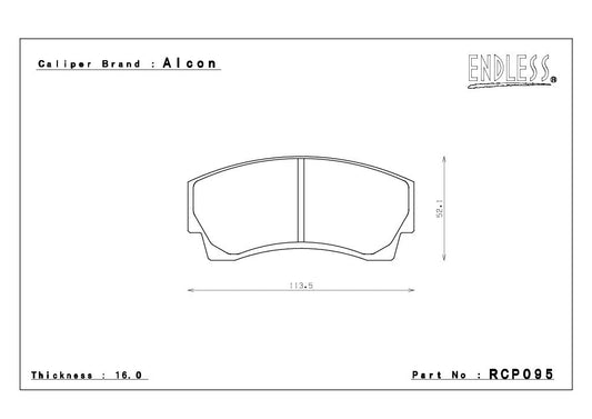 Endless Racing & Street Brake Pads - RCP095