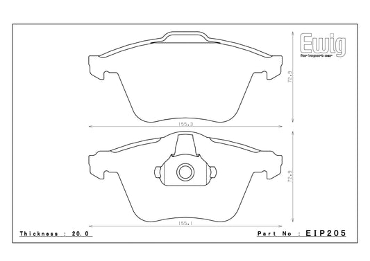 Endless Racing Brake Pads - EIP205