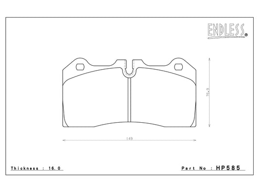 Endless Racing Brake Pads - HP585