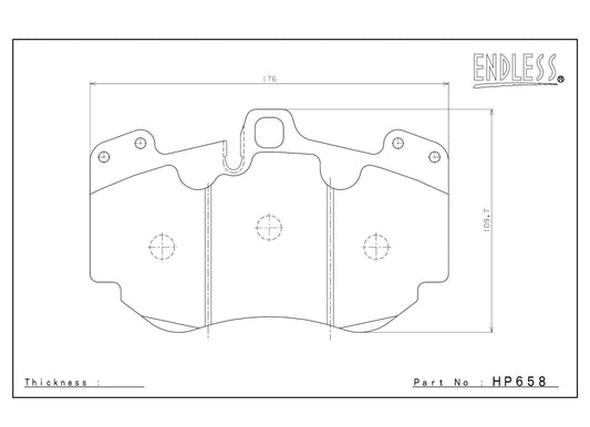 Endless Racing Brake Pads - HP658