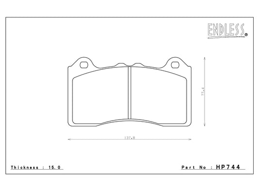 Endless Racing Brake Pads - HP744