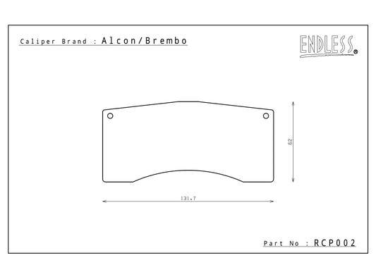 Endless Racing Brake Pads - RCP002