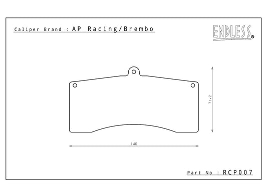 Endless Racing Brake Pads - RCP007