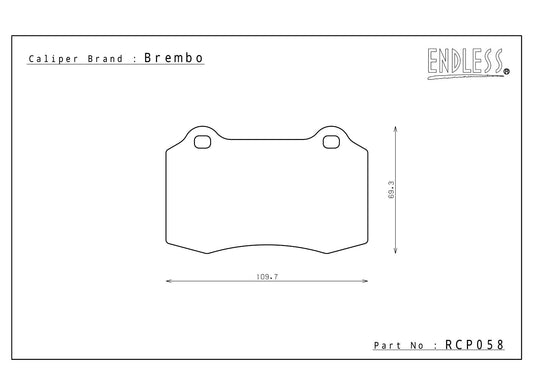 Endless Racing Brake Pads - RCP058
