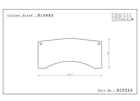 Endless Racing Brake Pads - RCP069