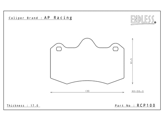 Endless Racing Brake Pads - RCP100
