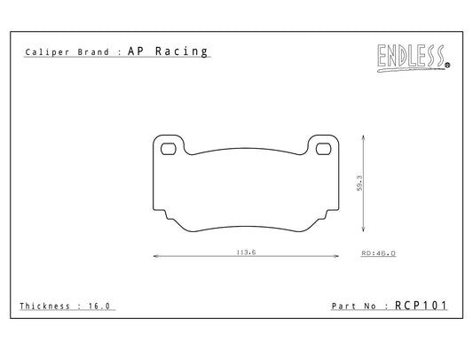 Endless Racing Brake Pads - RCP101