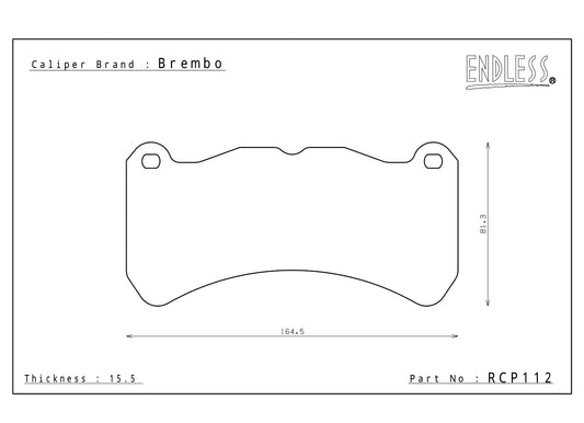 Endless Racing Brake Pads - RCP112