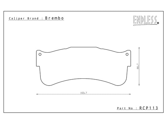 Endless Racing Brake Pads - RCP113
