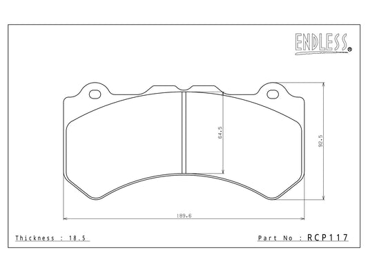 Endless Racing Brake Pads - RCP117