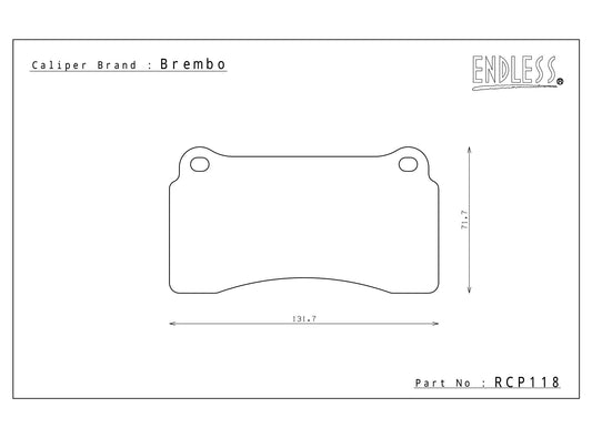 Endless Racing Brake Pads - RCP118