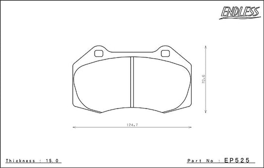 Endless Front & Rear Brake Pad Kit- Fits 16-19 MX-5 Miata w/Brembo Caliper (MX-5 Cup) - EP525/EP432